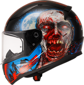 LS2 FF353 Rapid II Full Face Motorcycle Helmet - Zombie Black/Red